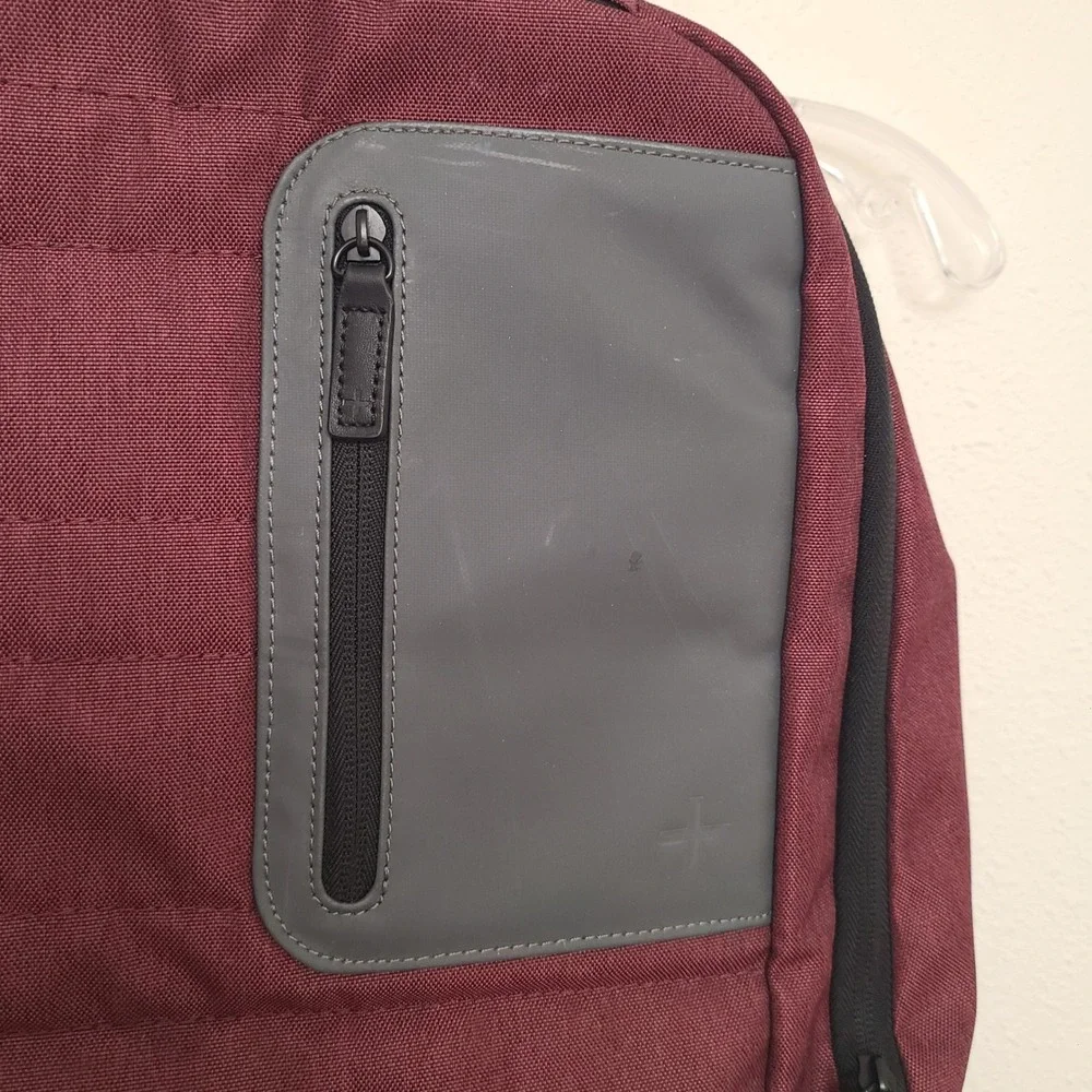 Tavik‎ Daley TripleFin Travel Backpack One Size Raspberry Red Commuter Minimal